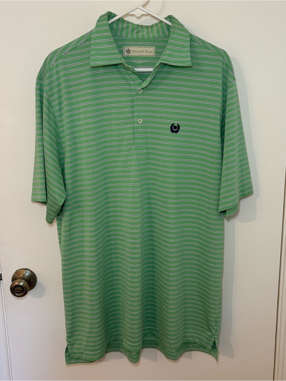 Donald Ross Men’s Mint Green Striped Polo